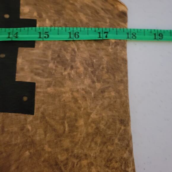 WET SEAL Brown Distressed Cut & Knotted Back Love Tunic Length‎ Tank Top - M - Picture 5 of 7